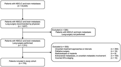 Upfront Brain Treatments Followed by Lung Surgery Improves Survival for Stage IV Non-small Cell Lung Cancer Patients With Brain Metastases: A Large Cohort Analysis